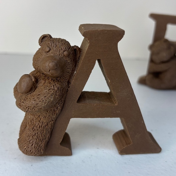 TNT Unfinished ABC Teddy Bear Figurine Set and Teddy Bear Ornament Four Pieces - Picture 4 of 16